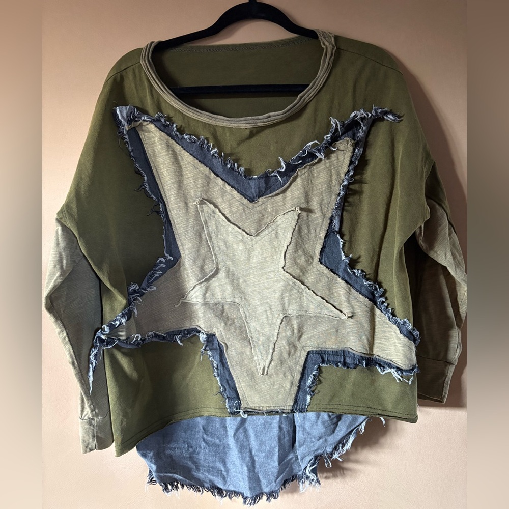 Star Patch Shirt Green Multi - image 13